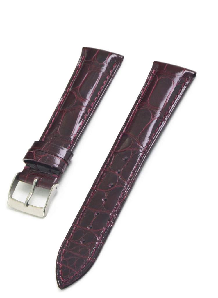 CASSIS Crocodile Leather Watch Waterproof On the ADONARA C Replacement Tool U0036B68082021 Strap, Back, SHINY, 21mm, Burgundy, Included,