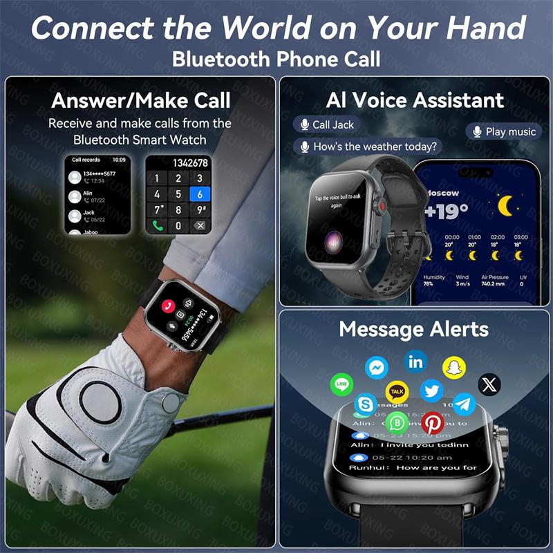 New Watch Ultra 2SE Smart Watch Men Women 1.85-Inch HD AMOLED Full Touch Screen IP68 Waterproof Bluetooth Calling SmartWatch Man