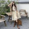 Bohemian Chic Mesh Suspender Dress and Cardigan Set for Women - Spring Collection