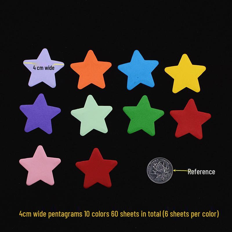 Carton colorat gros: Forme de Inimă, Stea, Floare de Prun și Rotunde pentru Origami și Meșteșuguri pentru Copii