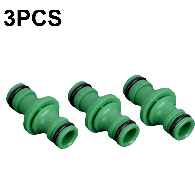 5PCS Double Plug Hose Connector Extender for Car Washing Garden Pipe Connecting Quick Joint Irrigation Watering Plumbing Fitting