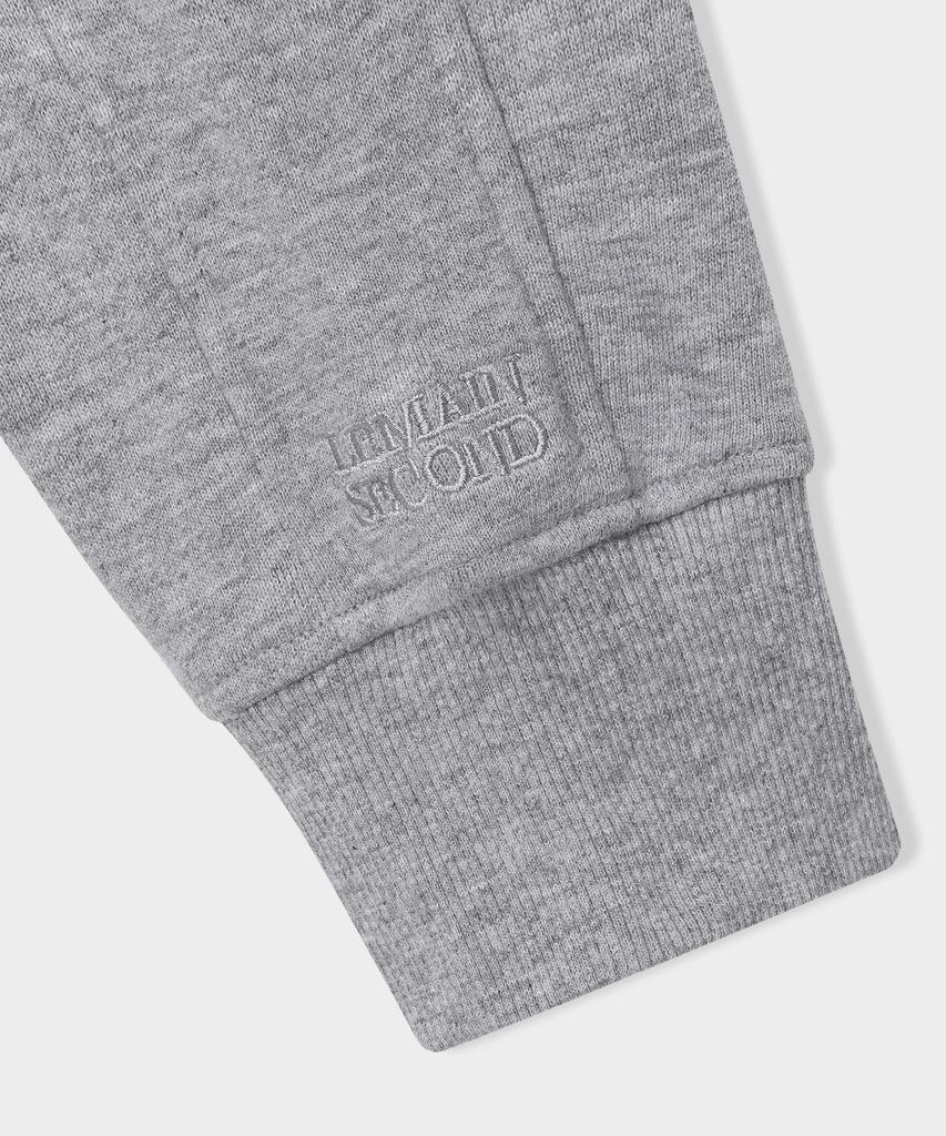 LEMAIN SECOND Sleeve Double-Pleat Raglan Hooded Sweatshirt [Grey]