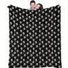 Vintage Skull Print Art Blanket - Soft Cozy All-Season Multi-Purpose Throw for TV, Lounge, Bedroom & Sofa