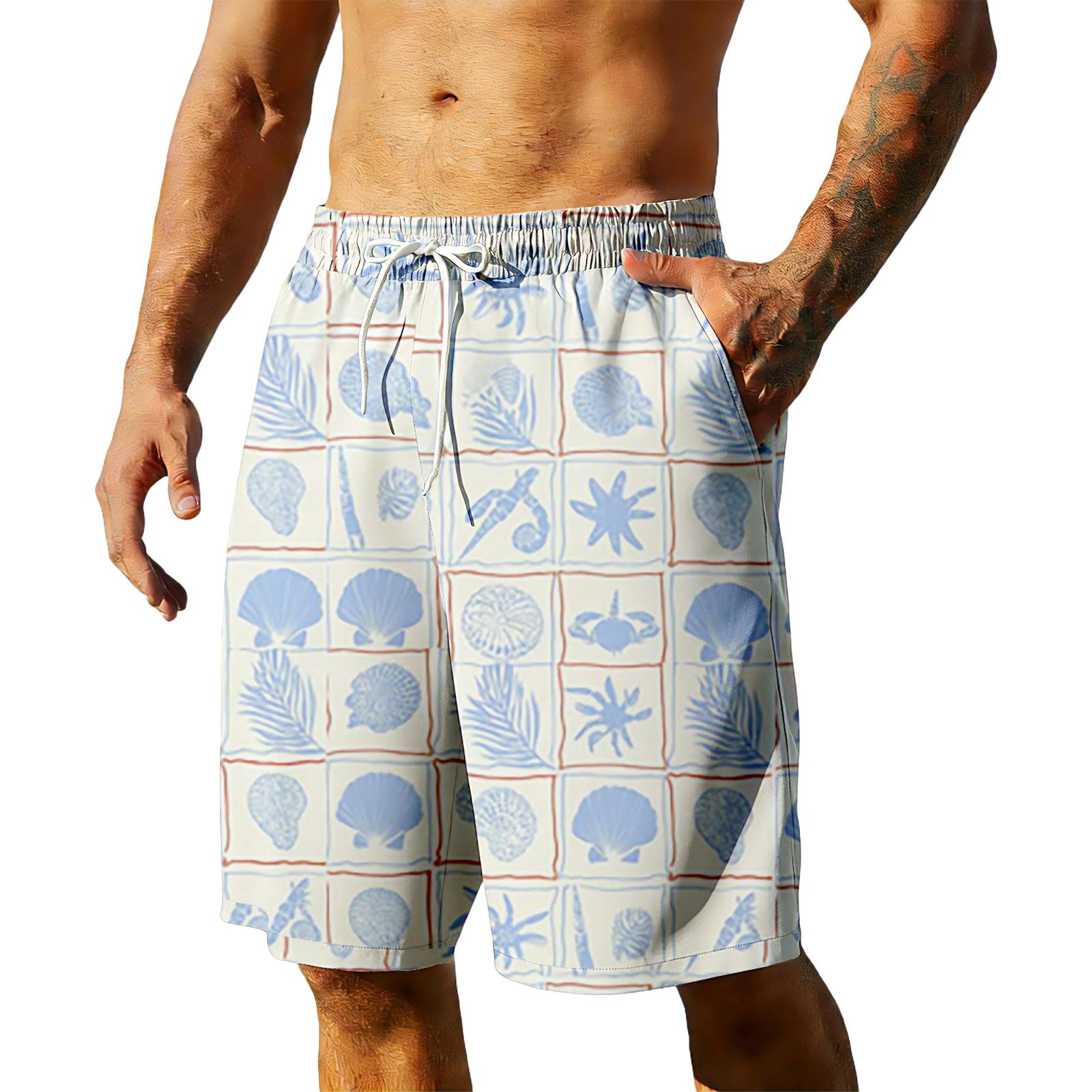 Мужские летние гавайские шорты XL арбуз красный