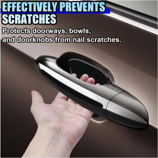 ZIMISI 8PCS Car Door Handle Bowl Sticker, Reflective Anti-Scratch Auto Door Handle Cup Protector, Self-Adhesive Door Side Handle Paint Protective