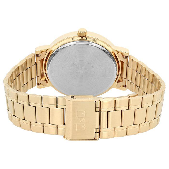 Montre - Q&Q - Homme Doré Métal - 41 mm - Bracelet acier inoxydable doré - Quartz Miyota 2035