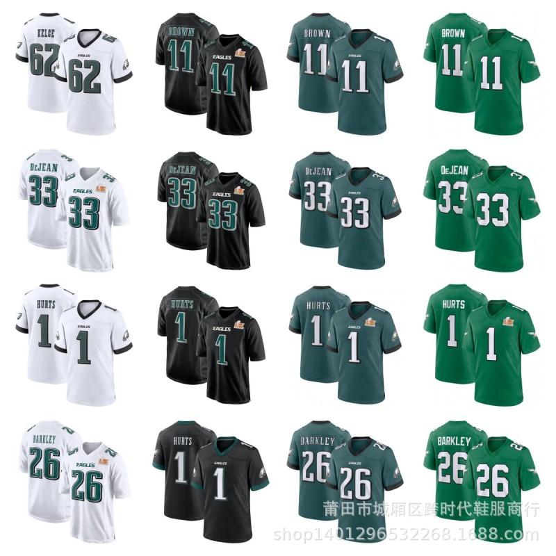 Philadelphia Eagles 1 Jalen Hurts Football Jersey Mens Sports Game Uniform