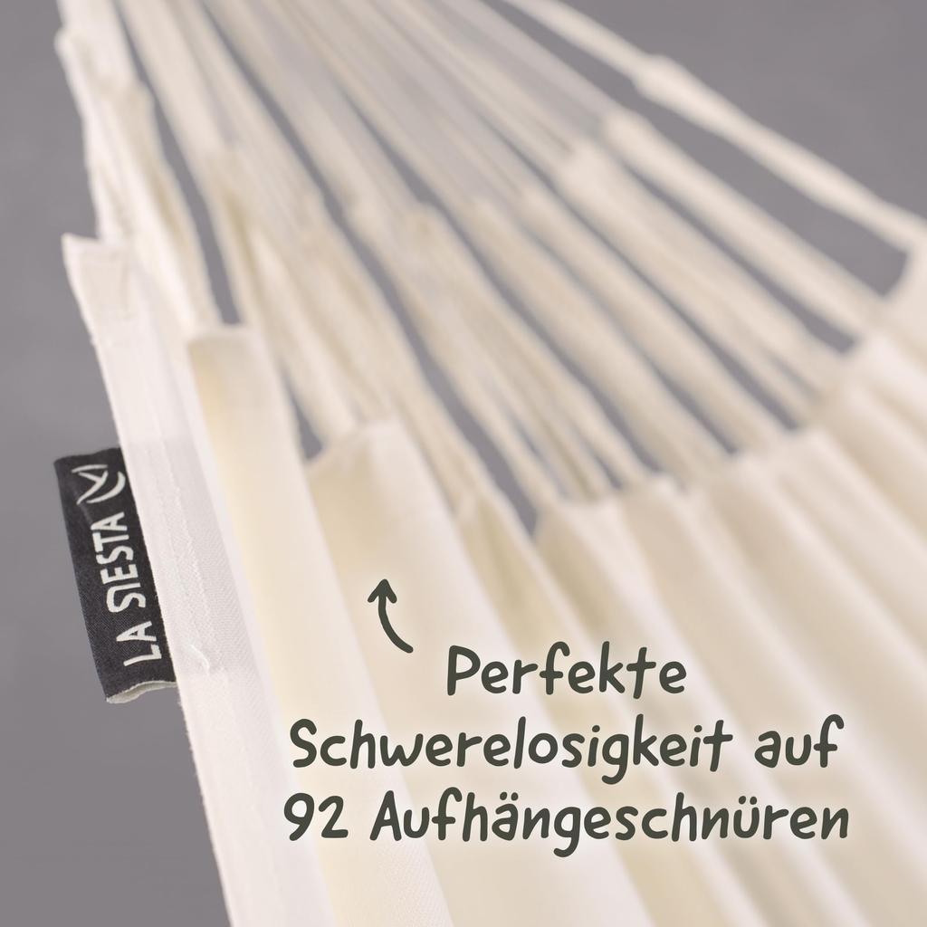 La Siesta Hammock Family Size Brisa for People Outdoor Camping Indoor Family Vanilla Classic Hammock Brisa Kingsize Vanilla [La Siesta] 1-3 BRH18-1