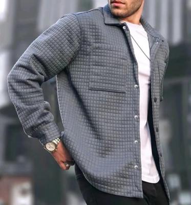 Sommer Herren Casual Große Größe Einfarbig Langarm Revers Jacke