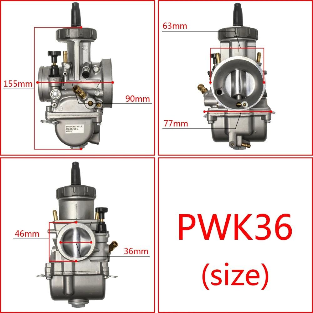 For KEIHIN PWK Carburetor 33 34 35 36 38 40 42mm Racing Parts Scooters Dirt Bike ATV Power Jet 250cc Motorcycle Large caliber