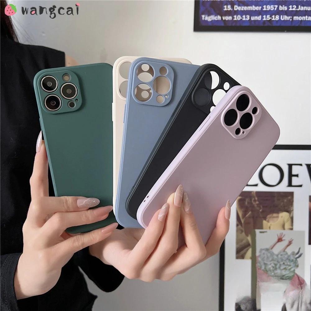 For Redmi 13C 12C 12 4G 11A 11 Prime A1 A1+ A2 A2+ Note 13 12 Pro 12S 4G 12R 5G Pro+ Soft Silicone Straight Edge Phone Cover