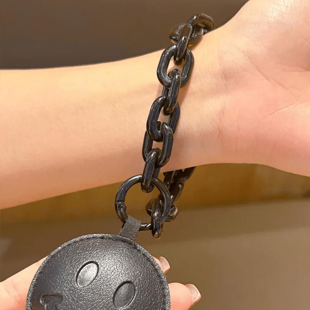 Chain Ring Love Leather Keychain Pendant Trend Star Flower Accessories Key Chain Bag Trinket Women