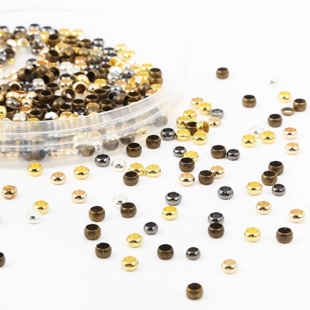 Siebenfarbige Kupfer-Positionierungsperlen für DIY-Schmuck & Armbandverschlüsse