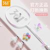 Set Racchette da Badminton Ultraleggero per Adulti Studenti Telaio Resistente in Lega di Ferro 95-100g Impugnatura G3 Confezione da 2 con Corde in Nylon