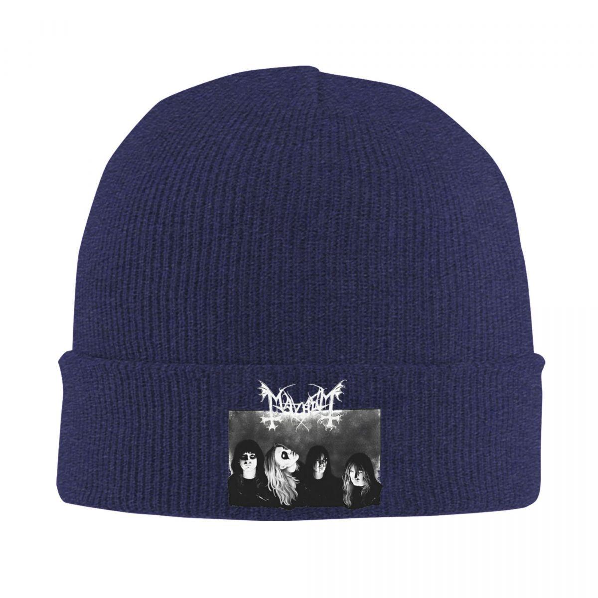

Rapper Mayhem Death Knitted Caps Women s Unisex s Beanie Autumn Winter Hat Band Crochet Melon Cap