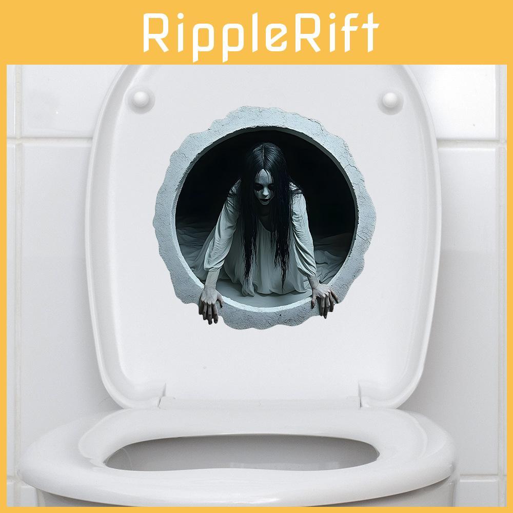 Spooky Girl Wall Sticker Pvc Halloween Wall Art For Bedroom Living Room Decor