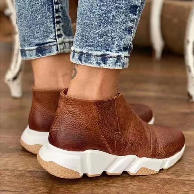 Fashion Women Arch Spupport Boots Short Plush Warm Femme Boots Winter Waterproof Women Shoes Ankle PU Women Boots