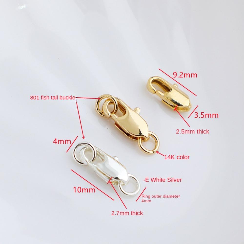 New Jump Ring Lobster Clasp Hook Bracelet Gold Spring Buckle Accessory Handmade Pendant Clasp Jewelry Making Finding Supply