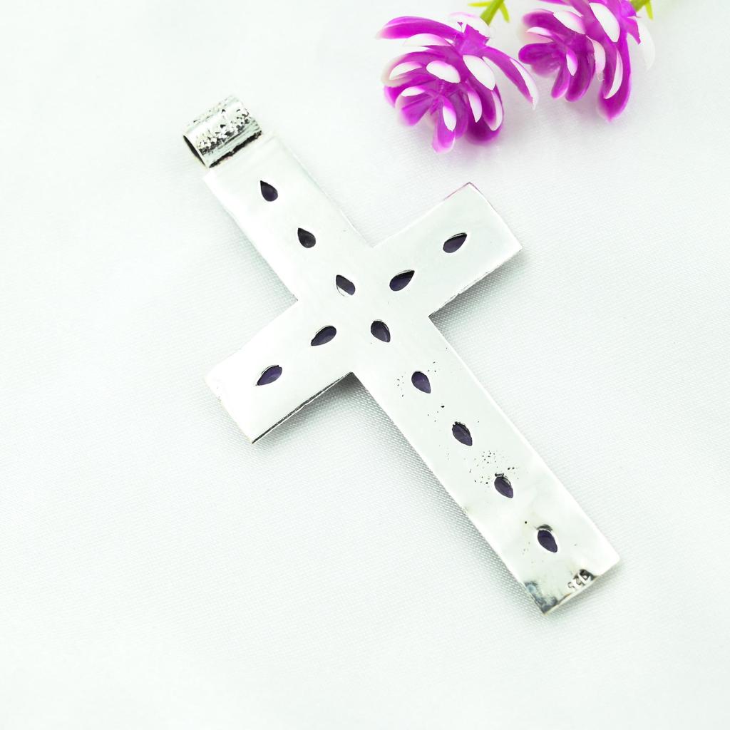 Amethyst Pendant Gemstone Jewelry, 925 Solid Sterling Silver Pendant, Gift For Women Handmade Pendant