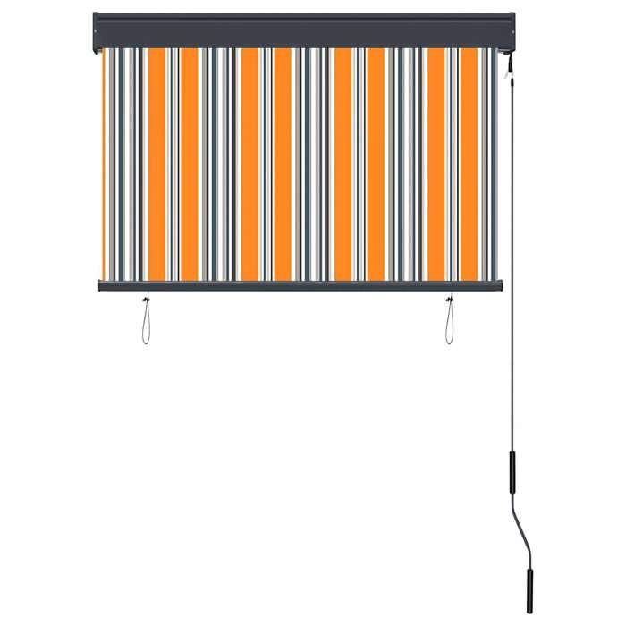 Store roulant d'extérieur - Maison Exclusive - 100 x 250 cm - Jaune et bleu - Manuel (manivelle)