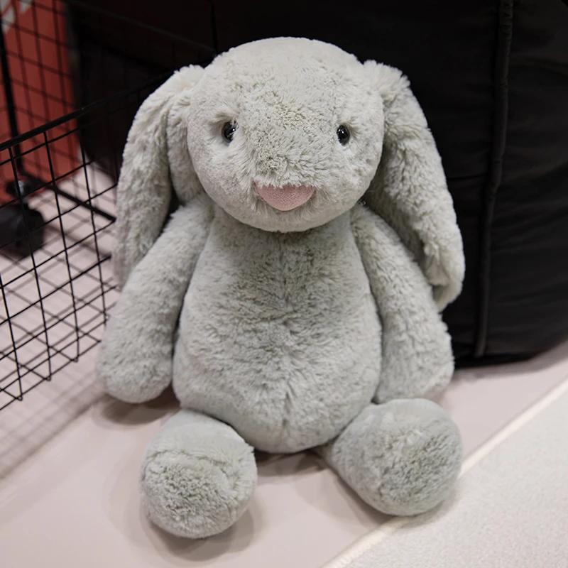 30cm Bunny Rabbit Plush Toy Soft Stuffed Long Ear Bunny Doll Funny Baby's Sleeping Companion Delicate Home Decoration Kids Gifts