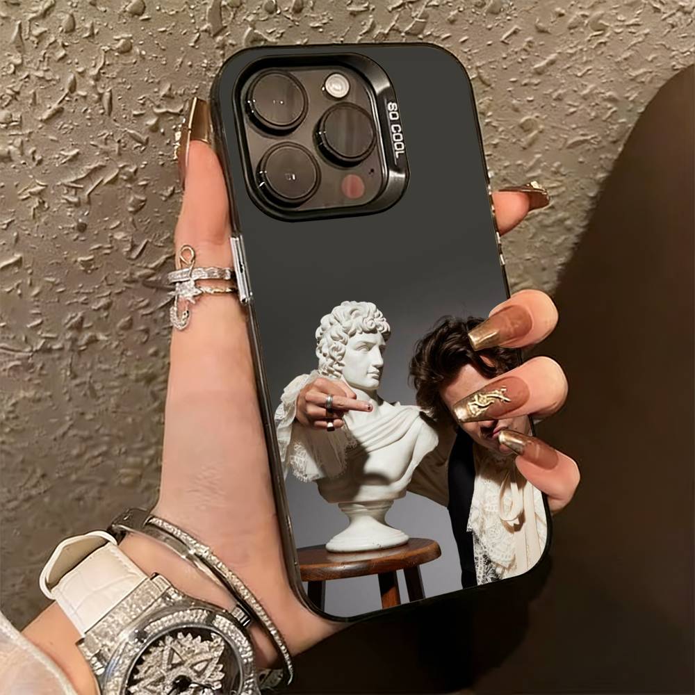 

singer H-aRRy Music Styles Phone Case For iPhone 17,16,15,14,13,12,11 Plus,Pro Max,XS,Colored Silver Plated Inside Cover iPhone12