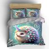 Magical Hedgehog Unicorn Fantasy Set Exquisite Three-Piece Bedding Set Gift For Kids And Adults