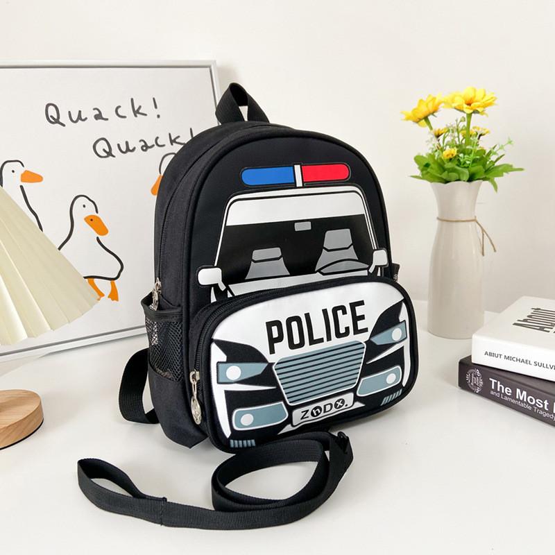 School Canvas Kids Backpack With Car And Unicorn Prints For Boys And Girls