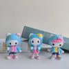 Adorable Kt Cat Figurine Cute Fashionable Pvc Cat Doll For Home Desk Decoration