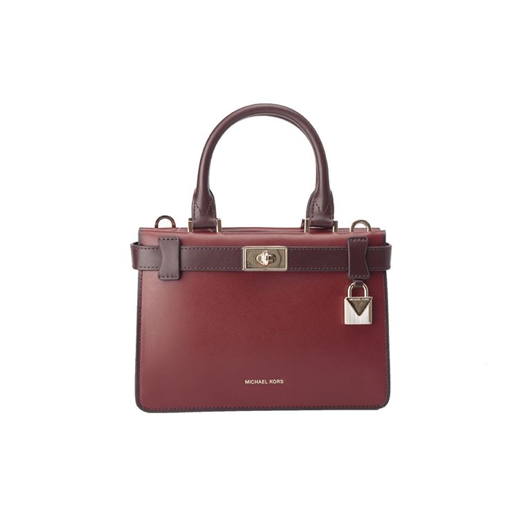 

Michael Kors Tatiana Fashion Color Block Simple Lock Decoration Shoulder Crossbody Mini Handbag Women Handbags Red 30F9GT0S1T-BRANDY-MULTI Basic Set (Bag+Dust Bag)