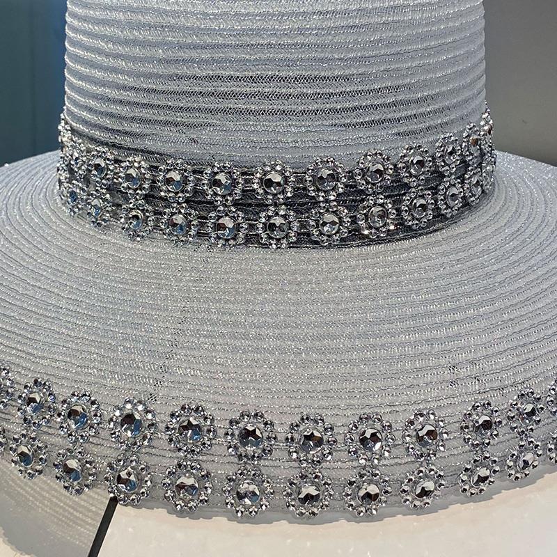 Hut Damen Frühling und Sommer Sonnenschutz Atmungsaktiv Retro Sonnenhut Damen Modischer Hut Vielseitiger Reise-Shopping-Strandhut