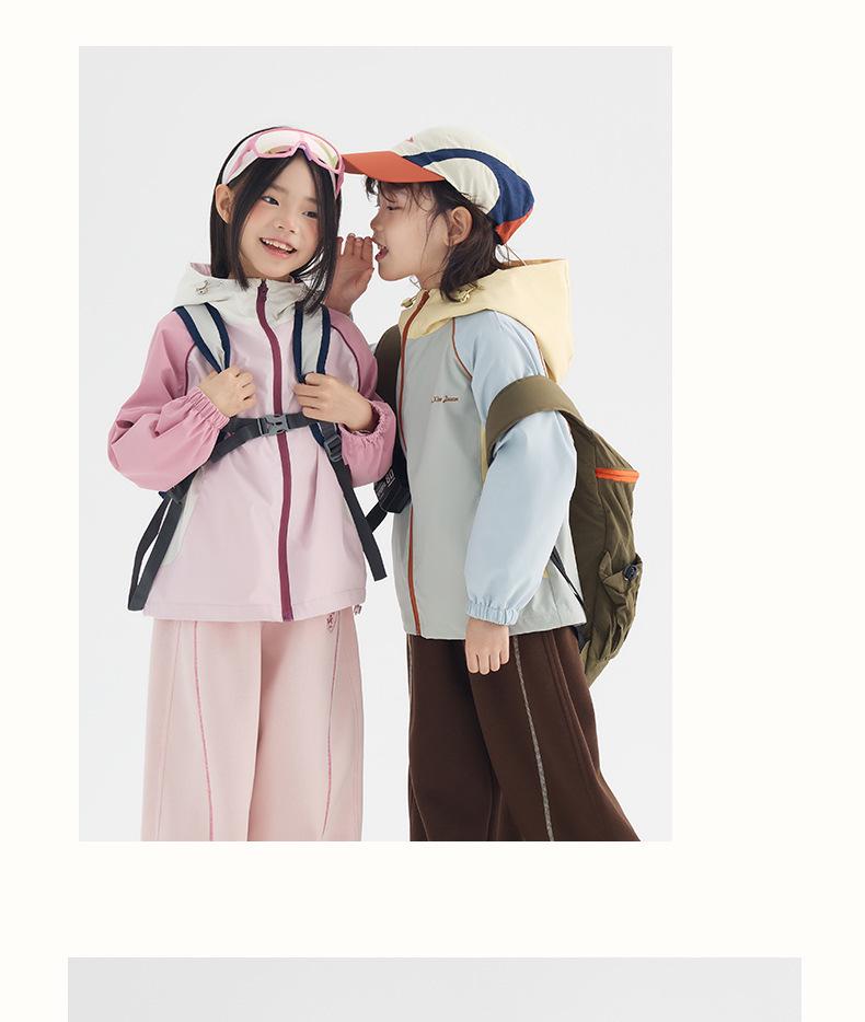 Children's Spring Sports Color Block Windbreaker for Boys & Girls - 818502