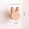 Creative Beech Wood Adhesive Hooks – Funny Animal Design Coat & Hat Hooks for Behind-the-Door Use
