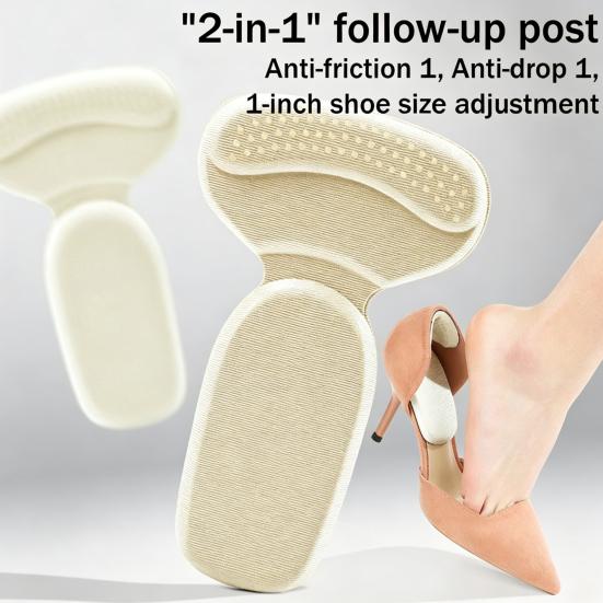 2/4 Pairs Shoes Heel Pads Anti-Slip Heel Liner Protectors Cushion Too Big Loose Shoes Heel Inserts Filler Blister Prevention Pain Relief Heel Grips