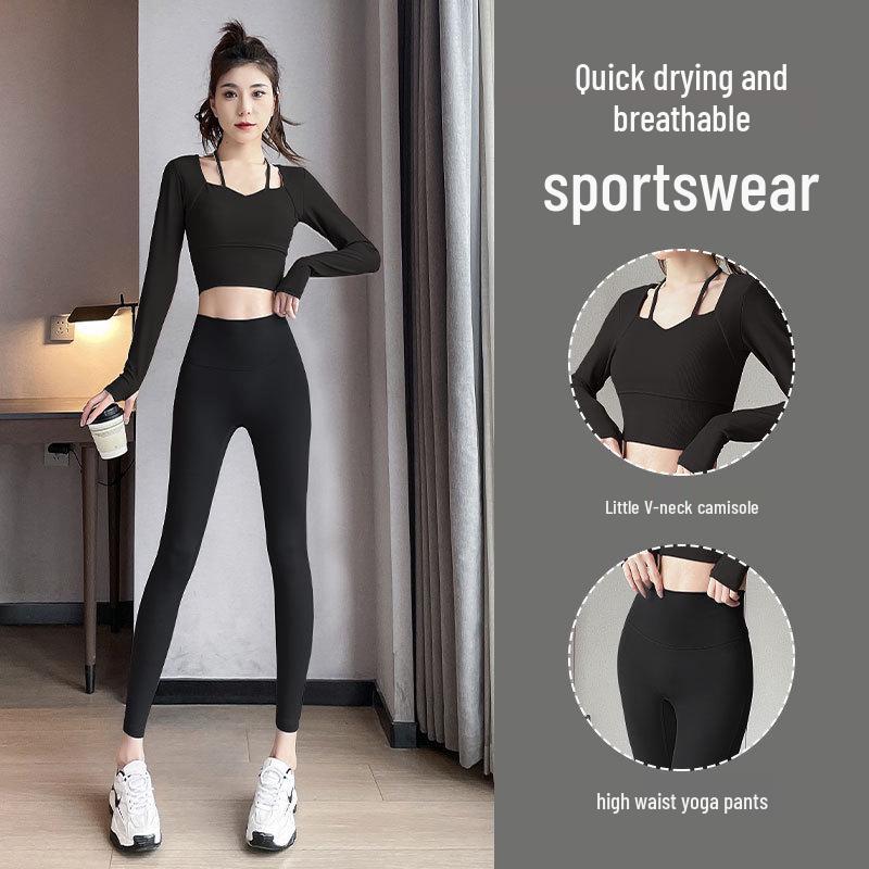 Women's Summer Yoga Suit Set: Padded Sports Top & Pilates Pants