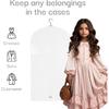 Kids Garment Bag, 30inch x 18inch White Breathable Clothes Cover for Baby Toddler and Child Garment Bag for Kids suit, Kids Garment Bags For Travel