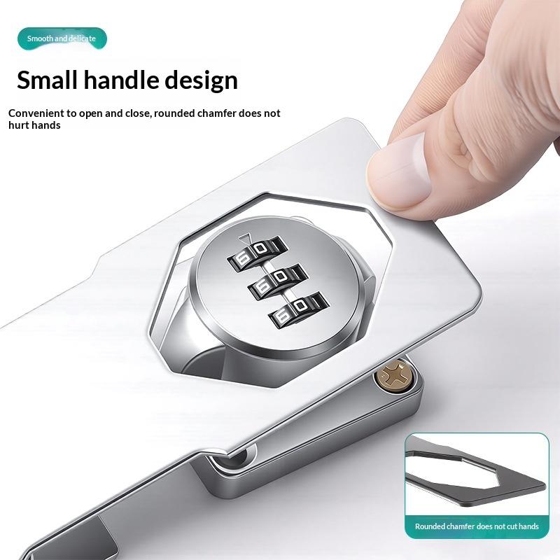 Cabinet Password Lock Drawer Lock 3-Digit Combination Password Lock Security Door Bolt Anti-theft Household Cabinet Hardware