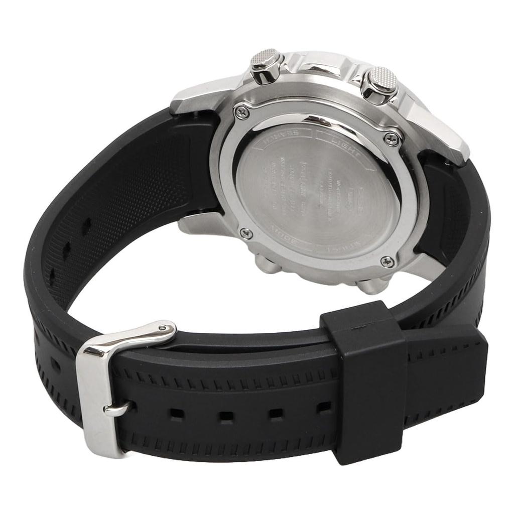 Casio AMW-880-1AV World Time Analog-Digi Quartz Men's Watch, Black, International Model [Parallel Import]