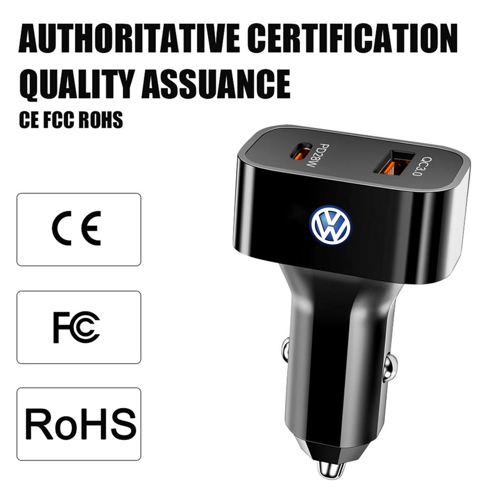 PD 35W Car Charger Type C Fast Charging Auto Mobile Phone Adapter For Volkswagen GTI Golf Polo Passat VW CC Tiguan Jetta Taigo ze9