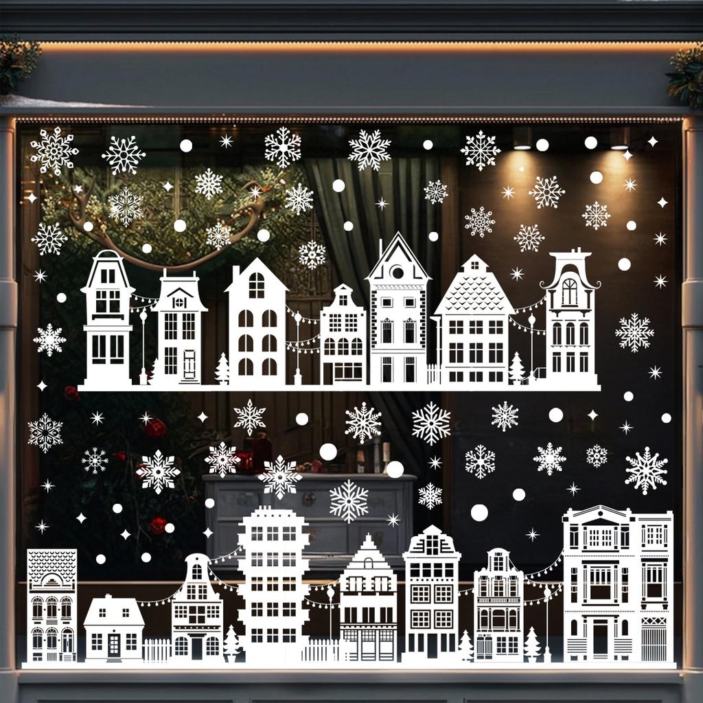 Christmas Window Sticker Merry Christmas Decorations For Home 2025 Christmas Ornament Xmas Navidad Natal Gifts New Year 2026