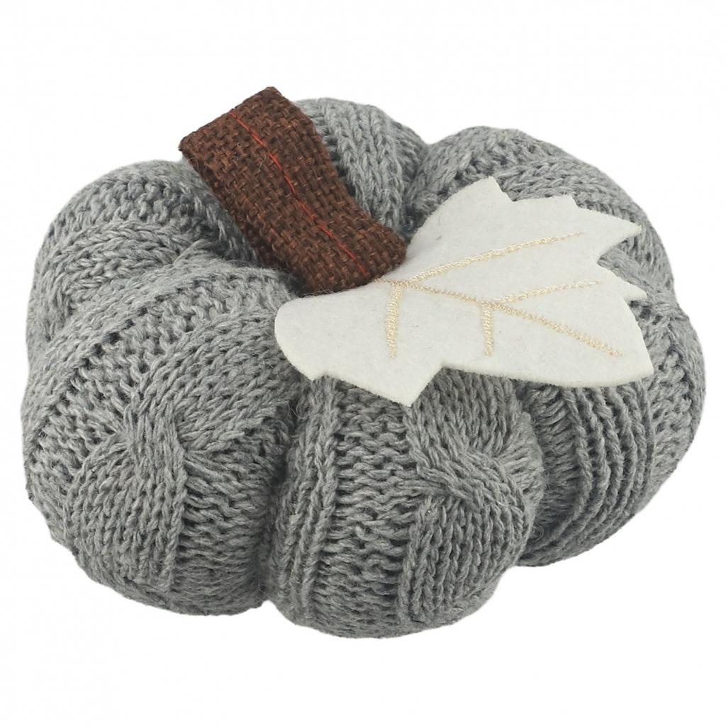 Soft Wool Fabric Decorative Pumpkins Knitted Pumpkin Ornaments