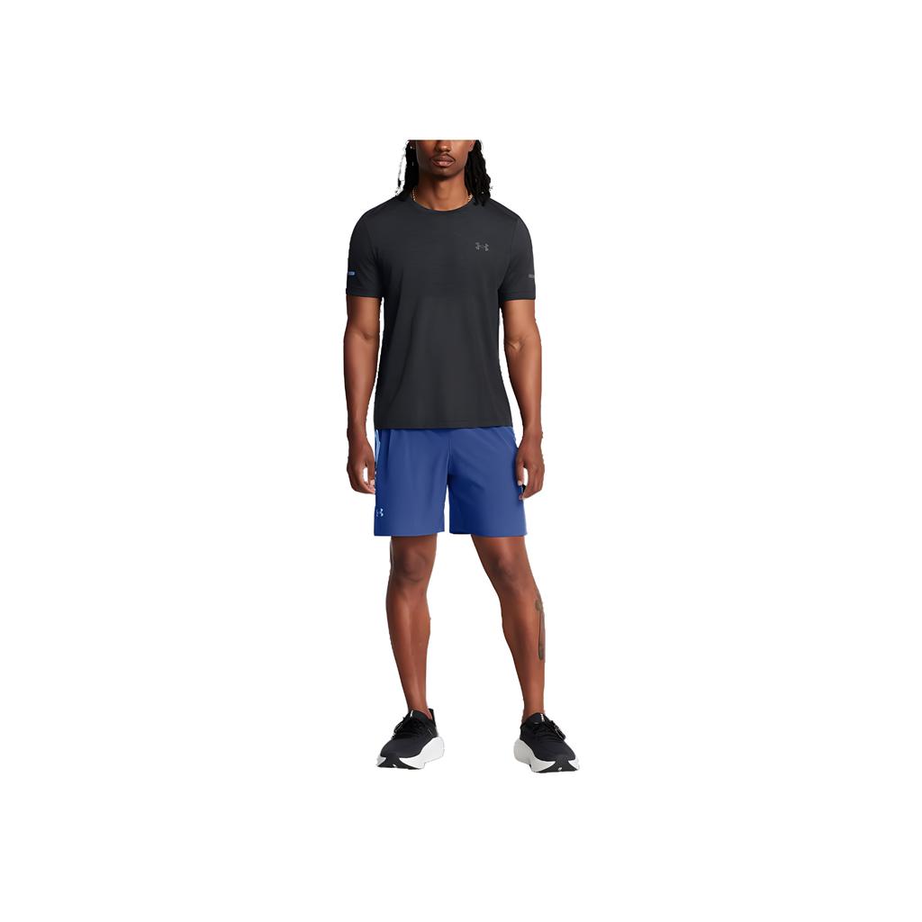 Under Armour Calções de Corrida Launch Color Block Masculino shorts Azul-Tecnológico 1376508-432