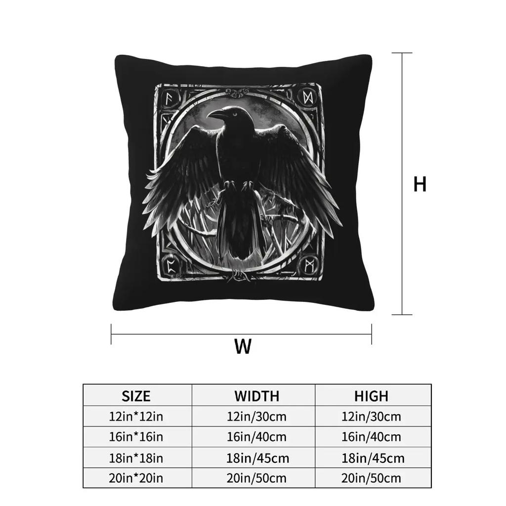 Odin'S Watcher Yggdrasil Raven 2 Pcs Square Pillowcase Pillow Cover Cushion Decor Comfort Throw Pillow For Home Living Room
