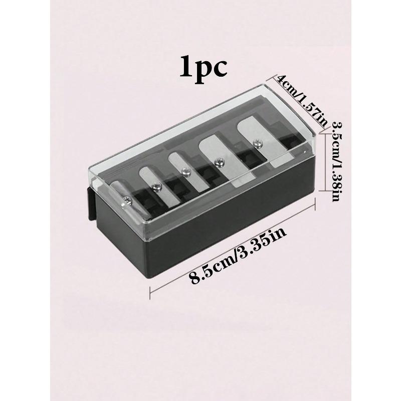 

1pc Pink High-End 5-Hole Eyeliner & Eyebrow Pencil Sharpener, Convenient Multifunctional Portable Pen Holder,Makeup Tools
