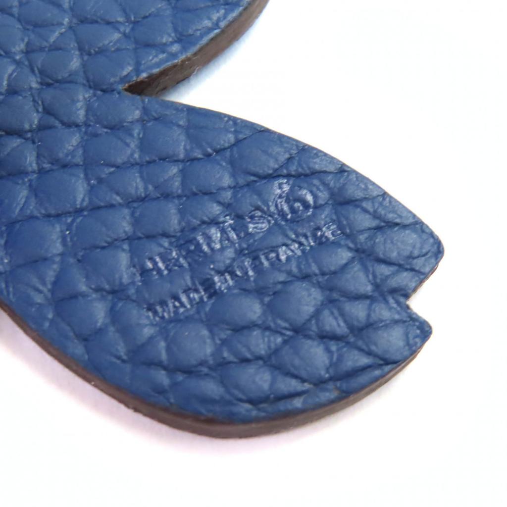 Great HERMES Bag Charm Petit H Sakura Cherry Blossoms Taurillon Clemence Leather Women Used