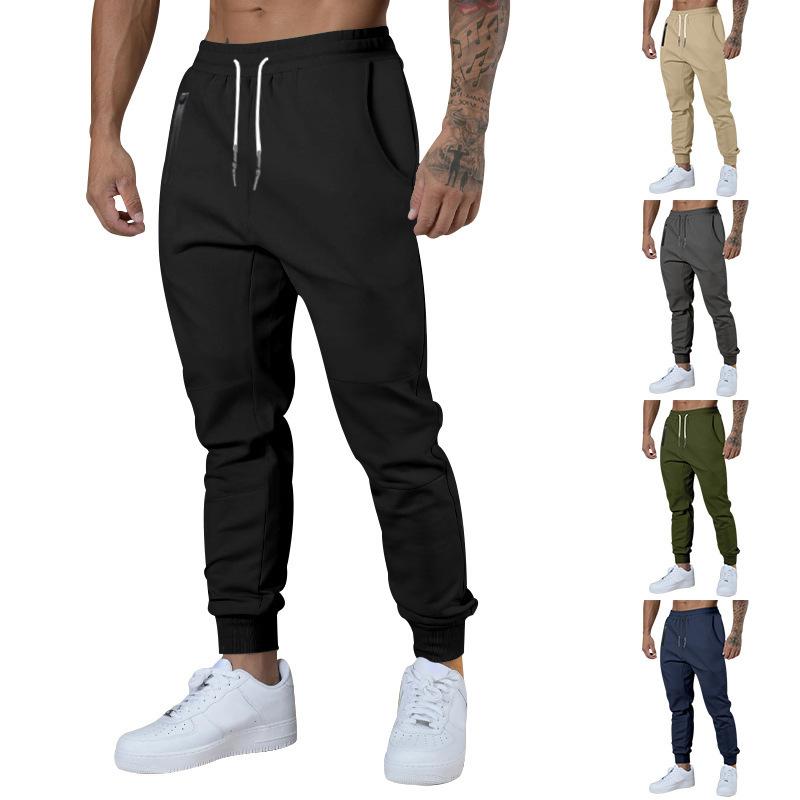 Men's drawstring casual trousers new sports trousers versatile breathable drawstring trousers