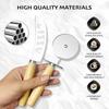 2-Piece Professional Pizza Cutter Set, Stainless Steel Pizza Knife, Ideal for Pizza, Pastry, Bread, Soft & Hard Cheese Cutting