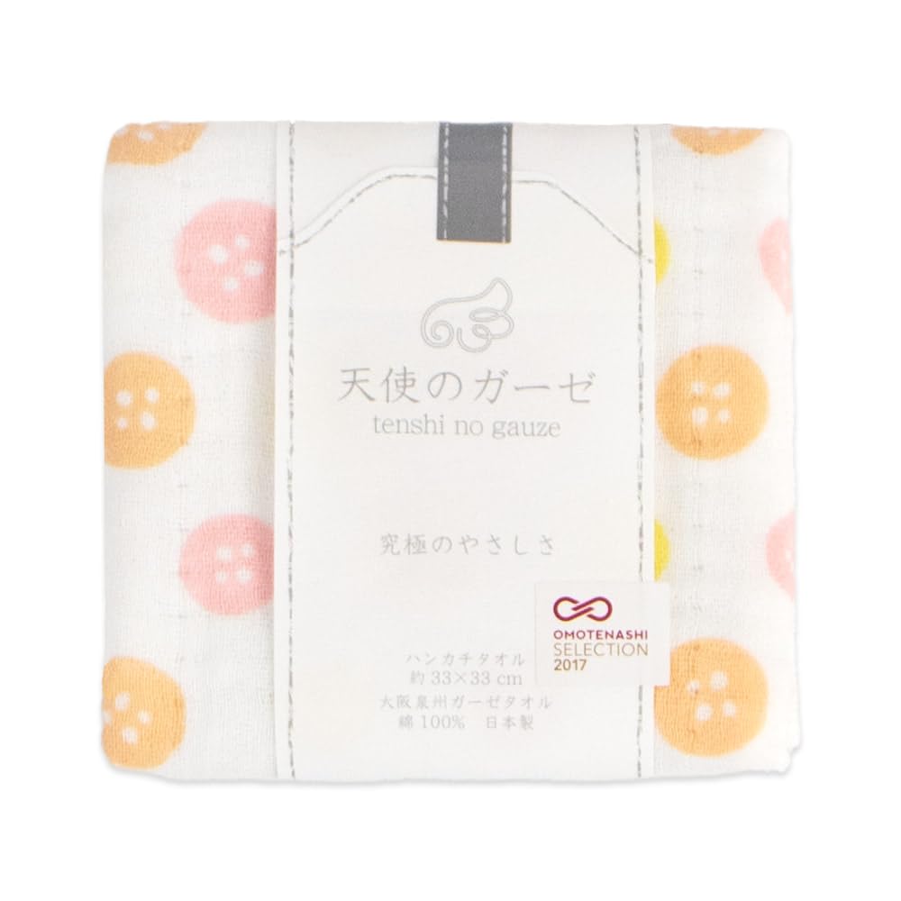 

Nissen Shoko Полотенце на пуговице Ангельская марля Квадратное, Розовое, Марля, TE-630