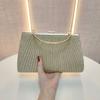Shoulder Bag Fashionable Women Evening Handbag Elegant Glitter Crossbody Bag Pleated Luxury Chain Dinner Purse Storage
