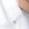 Lady Fashion Wedding Jewelry 14k Gold Plated Elegant Sterling Silver 925 Round Brilliant Cut Zircon Fine Necklace Jewellery